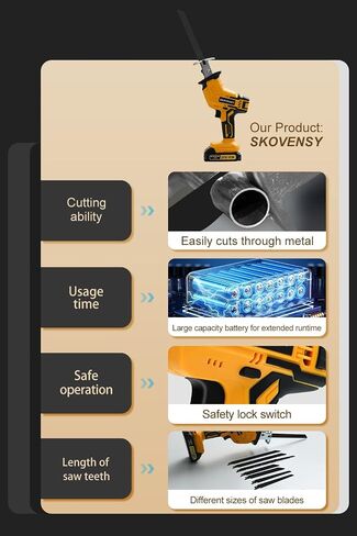 Cordless Reciprocating Saw, 2 x 2.0Ah Battery, Cordless Variable Speed, Blades Kit for Wood/Metal/PVC Cutting MWF-RED in Saudi Arabia
