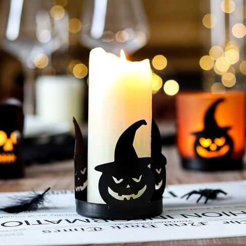 Advent Candle Holders Set of 4, Metal Christmas Table Decor Centerpiece Pillar Tealight Votive Candle Holders, Vintage Indoor Christmas Table Decorations 4PCS in Saudi Arabia