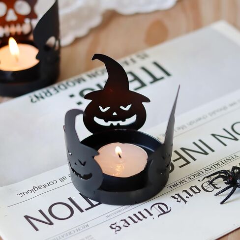 Advent Candle Holders Set of 4, Metal Christmas Table Decor Centerpiece Pillar Tealight Votive Candle Holders, Vintage Indoor Christmas Table Decorations 4PCS in Saudi Arabia