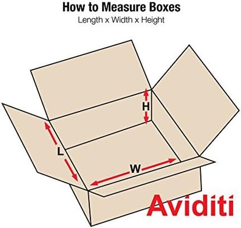 AVIDITI Shipping Boxes Flat 6"L x 6"W x 2"H, 25-Pack | Corrugated Cardboard Box for Packing, Moving and Storage in Saudi Arabia