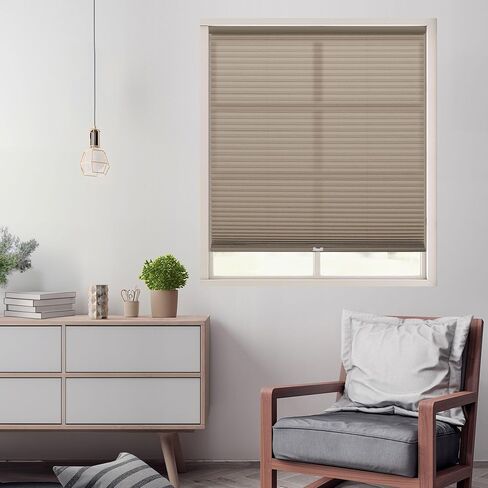 DEZ FURNISHINGS QCLN220720 مظلة خلوية لاسلكية لتصفية الضوء، 22 بوصة × 72 بوصة، كتان in Saudi Arabia