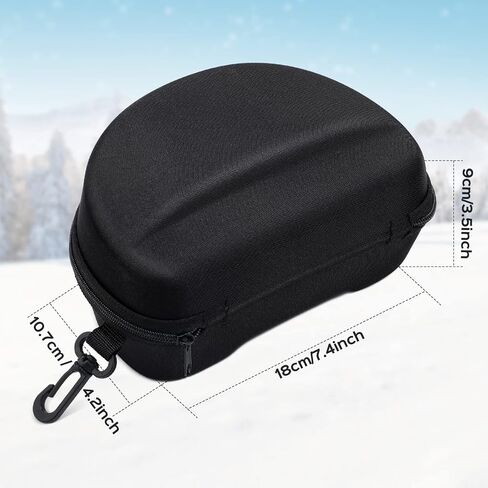 قطعتان من نظارات التزلج على الجليد في فصل الشتاء على الجليد حافظة نظارات واقية بسحاب حافظة نظارات السباحة الثلجية صندوق تخزين مع 6 قطع مناديل مبللة للنظارات لحمل معظم النظارات الرياضية in Kuwait