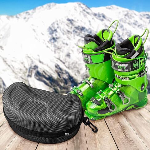 قطعتان من نظارات التزلج على الجليد في فصل الشتاء على الجليد حافظة نظارات واقية بسحاب حافظة نظارات السباحة الثلجية صندوق تخزين مع 6 قطع مناديل مبللة للنظارات لحمل معظم النظارات الرياضية in Kuwait