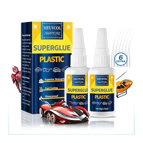 Super Glue for Plastic 100g, Heavy Duty Plastic Model Glue Kit for Legos and Miniature, Strongest Plastic Adhesive Bonder for PLA, 3D Print, Car, ABS, PVC, Acrylic, Craft, Best Plastic Glue in Saudi Arabia