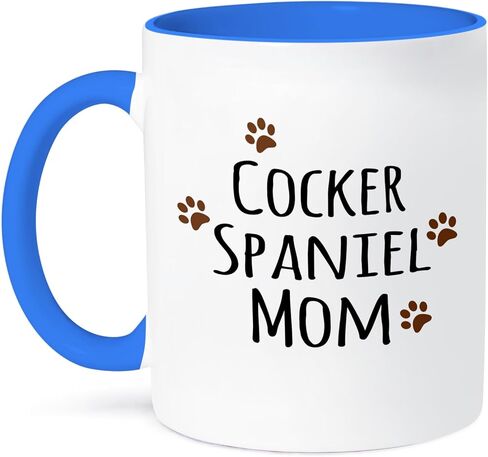 مج 3dRose Cocker Spaniel Dog Mom، 11 أونصة، أحمر in Saudi Arabia