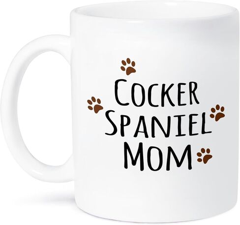 مج 3dRose Cocker Spaniel Dog Mom، 11 أونصة، أحمر in Saudi Arabia