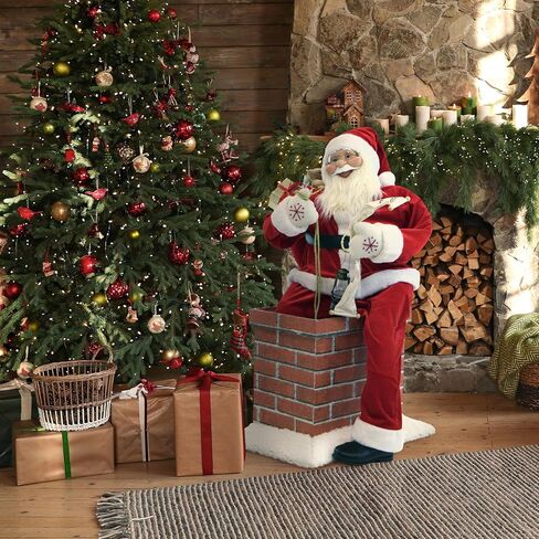 Fraser Hill Farm 48-in. Santa Claus in The Chimney in Saudi Arabia