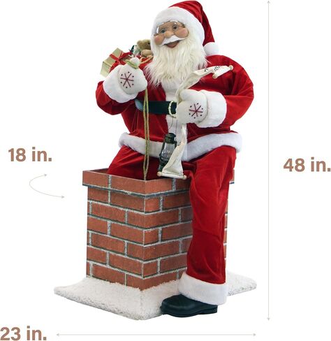 Fraser Hill Farm 48-in. Santa Claus in The Chimney in Saudi Arabia