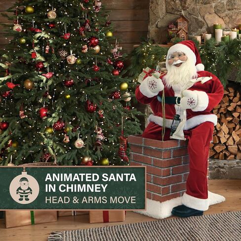 Fraser Hill Farm 48-in. Santa Claus in The Chimney in Saudi Arabia