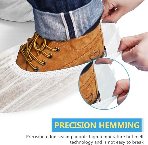 200 حزمة من أغطية الأحذية Squish، للاستعمال مرة واحدة، غير قابلة للانزلاق، أغطية أحذية من القماش الأسود غير المنسوج للداخل، قابلة للتنفس، مقاومة للانزلاق، غطاء متين للأحذية والأحذية، أغطية حماية تناسب معظم الأحذية تقريبًا in Kuwait