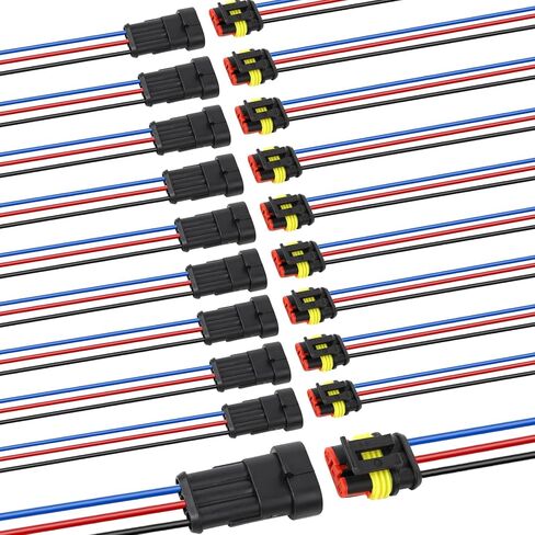 Auto Waterproof Electrical Connector,2 Pin 16 AWG High Load Connectors for Car, Truck, Boat, and Other Wire Connections. in Saudi Arabia