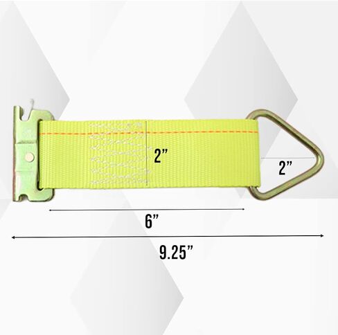 BoxerTool E-Track 2 "x 6" حبل ربط - 20 حزمة - ملحقات المسار E - حبل ربط البضائع مع تركيبات زنبركية للمسار الإلكتروني لربط تأمين التحميل في الشاحنات الصغيرة والمقطورات والشاحنات، عربات، سيارات in Kuwait