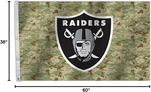 علم NFL Camo 3X5، أخضر، مقاس واحد in Saudi Arabia
