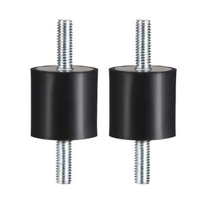 uxcell 25 x 25mm Rubber Mounts,Vibration Isolators,Shock Absorber with M6 x 18mm Studs 2pcs