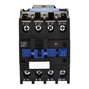 Baomain AC Contactor CJX2-2501 110V 50/60 Hz Coil 3 Phase 660V 25 Amp, Contactor Switch Auxiliary 1NC, Universal Circuit Control,DIN Rail Mount