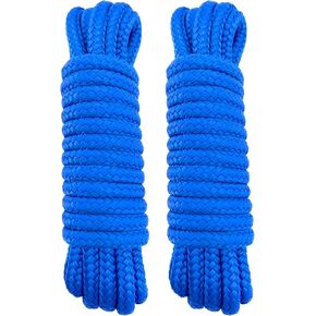 2Pack 3/8" X 25’ Dock Lines Marine Grade Double Braided Nylon Dock Line Boat Rope Mooring Rope Dock Line