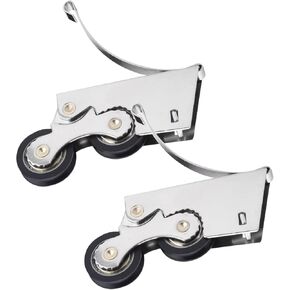 Sliding Patio Door Roller Replacement, Sliding Screen Door Tandem Roller Assembly, Steel Ball Wheel Bearing, 2 Pack (Convex Wheel)