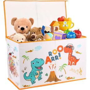 Extra Large Toy Chest, Collapsible Sturdy Toy Storage Organizer with Lids, 41"X14"X16"Large Kids Toy Box Chest, Kids Storage Bins Basket for Girls, Boys, Kids, Nursery, Playroom, Pink