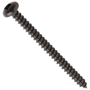 Small Parts 0832AQPB Steel Sheet Metal Screw, Black Oxide Finish, Pan Head, Square Drive, Type A, #8-15 Thread Size, 2" Length (Pack of 100)