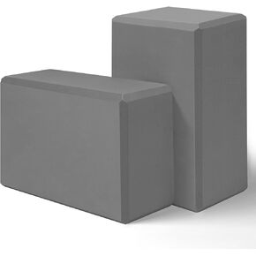 Yoga Block, Yoga Blocks 2 Pack, Sturdy Yoga Foam Blocks, High Density & Non Slip Dance Blocks for Stretching and Toning, Fitness Accessories for Stability & Balance