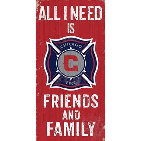 MLS Chicago Fire للجنسين Chicago Fire Soccer Friends and Family، لون الفريق، 6 × 12