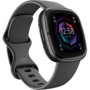 Fitbit Sense 2 Advanced Health and Fitness Smartwatch with Tools to Manage Stress and Sleep, ECG App, SpO2, 24/7 Heart Rate and GPS, Lunar White/Platinum, One Size (S & L Bands Included)