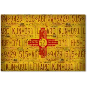 New Mexico State Flag by Design Turnpike, 16x24-Inch Canvas Wall Art