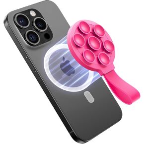 JOYROOM Magnetic Suction Phone Case Mount, Silicone Suction Cup Phone Grip Holder Stand for iPhone & Android, Hands-Free Cell Phone Accessory Holder for Selfies & Tiktok Videos