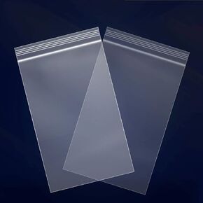 12" x 15", 12" x 18", 13" x 15", 14" x 20" (100 CT each) 2 Mil Clear Plastic Reclosable Zip Poly Bags with Resealable Lock Seal Zipper