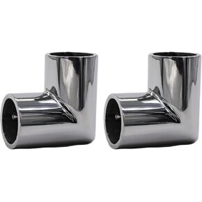 MARINE CITY 304 Grade Stainless Steel Two Way Circular 90 Degree Elbow Connector 1 Inch Welded Pipe Joints for Boats – Marines – Yachts – Ships (Pack of 2)