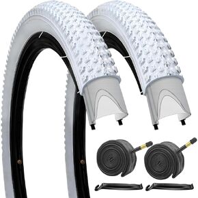 SIMEIQI 2 Pack 12"/14"/ 16“/18"/20“x2.125 White Bike Tires and Tubes for Kid's Tires Bicycle Replacement Tyres Compatible with 12/14/16/18/20x1.75/1.95/2.0/2.125 Tire Wheel in Saudi Arabia