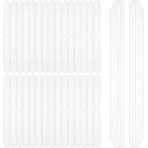 32Pcs 3 Hole Punched Magazine Holder, Magazine Organizer for Storage, 3 Ring Binder Insert Strips Magazine File Holder for Collectors, Translucent