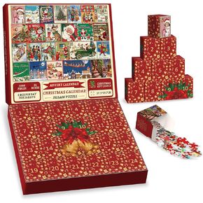 Christmas Advent Calendar Puzzle 1000 Piece for Adult, Christmas Countdown Calendar 2024 Jigsaw Puzzle, Holiday Santa Puzzle for Adult 1000 Piece