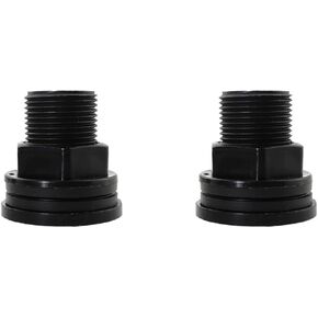 TAODAN 2PCS Bulkhead Fitting Double Threaded Bulkhead Tank Connector PVC Bulkhead Fitting Suitable for Rain Barrel and Aquarium and Tank