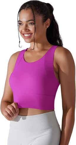 JBT Sports Bras for Women Padded High Support Longline Seamless Workout Tank Top Yoga Bra Workout Exercise Sport Bra in Saudi Arabia