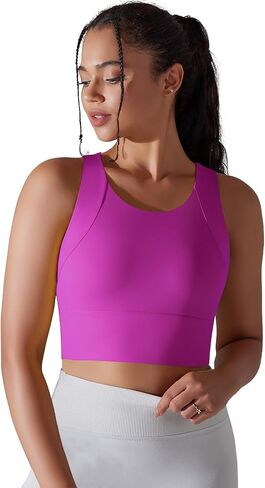 JBT Sports Bras for Women Padded High Support Longline Seamless Workout Tank Top Yoga Bra Workout Exercise Sport Bra in Saudi Arabia