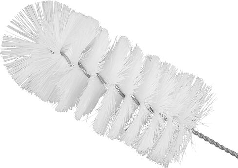 EISCO Nylon Cleaning Brush with Fan-Shaped End, 18" - Twisted Stainless Steel Wire Handle - Ideal for 2.6" - 3" Diameter Glassware, Beakers, Test Tubes, Cylinders, Flasks, Cups, Jars, Vases in Saudi Arabia