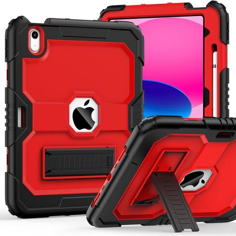 Case for iPad 10th Generation 10.9 inch 2022, iPad Case 10th Generation with Pencil Holder & Built-in Stand, Shockproof Rugged Protective Cover for iPad 10th Gen Case (Sky Blue) in Kuwait