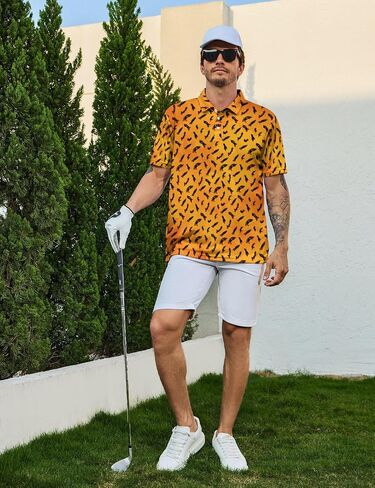 Funny Halloween Polo Shirts Halloween Golf Shirt Retro Fun Outfit Shirt for Men in Saudi Arabia