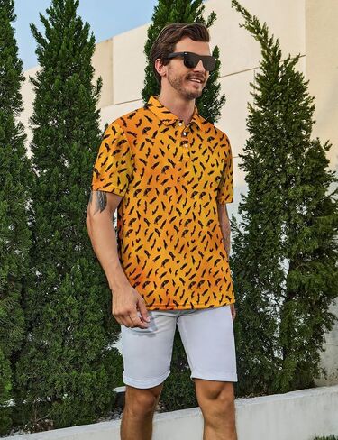 Funny Halloween Polo Shirts Halloween Golf Shirt Retro Fun Outfit Shirt for Men in Saudi Arabia
