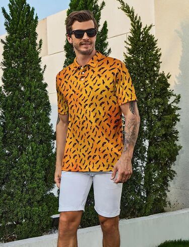 Funny Halloween Polo Shirts Halloween Golf Shirt Retro Fun Outfit Shirt for Men in Saudi Arabia