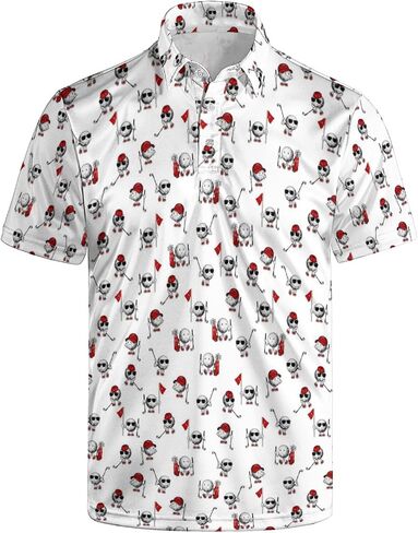 Funny Halloween Polo Shirts Halloween Golf Shirt Retro Fun Outfit Shirt for Men in Saudi Arabia