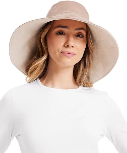 Solbari Ultra Wide Cotton Linen Hat UPF50+ Uv Protection, Sun Protective Hat LIGHT NATURAL in Saudi Arabia