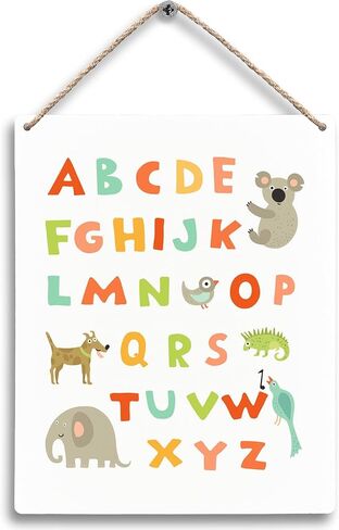 Dinosaur Nursery ABC Alphabet Hanging Wooden Signs 8x10, Dinosaur Alphabet Toddler Boy Nursery Wall Decor, Dinosaur Nursery Decor, Dinosaur Dino Room Decor Gifts for Boys Girls Toddlers in Saudi Arabia