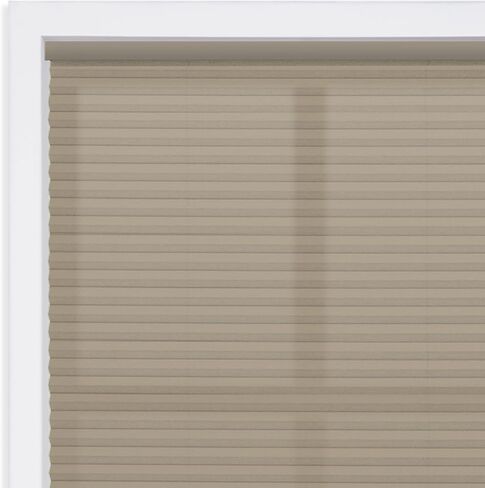 DEZ FURNISHINGS QCLN270640 Cordless Light Filtering Cellular Shade, 27" x 64", Linen in Saudi Arabia