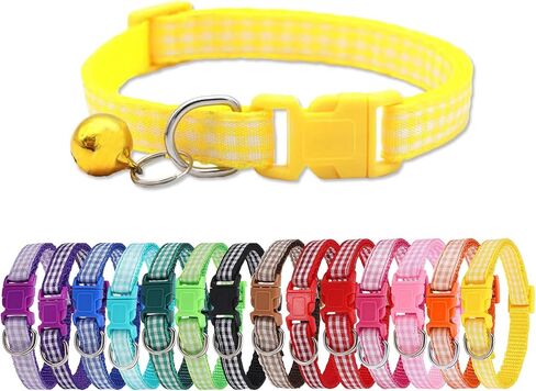 Puppy Collars-12 Pack Puppy Collars for Litter, Adjustable Puppy ID Collars Soft Nylon Whelping Collars for Newborn Litter Puppy Pets (Colorful Puppy Collars) in Saudi Arabia