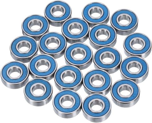 uxcell 20pcs 695-2RS Miniature Deep Groove Ball Bearings 5x13x4mm Double Sealed Bearings (Blue) for Electric Motor, Home Appliances, Machinery, P6 (ABEC 3) in Saudi Arabia