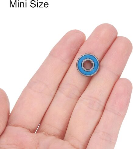 uxcell 20pcs 695-2RS Miniature Deep Groove Ball Bearings 5x13x4mm Double Sealed Bearings (Blue) for Electric Motor, Home Appliances, Machinery, P6 (ABEC 3) in Saudi Arabia