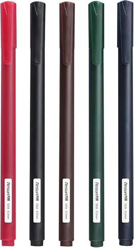 LIONSOUL 5 Pack Morandi Colored Gel Pen Ink Colors, Quick Dry Ink Pen Fine Point 0.5mm Smooth Writing for Journaling Writing Note Taking Coloring Art Office School Supplies (5014) in Saudi Arabia