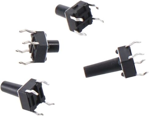 200Pcs Tactile Push Button, Micro Momentary Switch, Mini 6x6mm Pushbutton Switches, 4 pin Touch Switch Assortment Kit for Breadboard Arduino PCB in Saudi Arabia